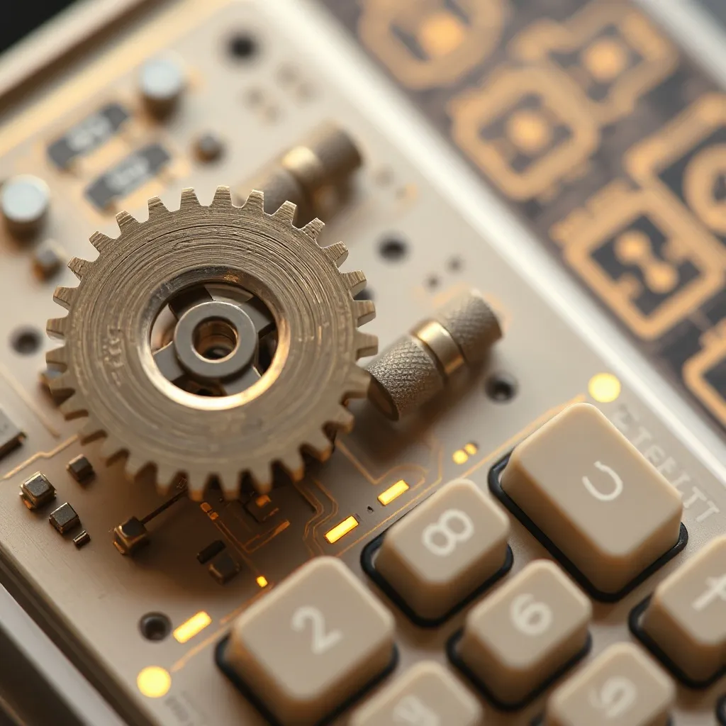 A technical, high-detail macro shot of a vintage mechanical