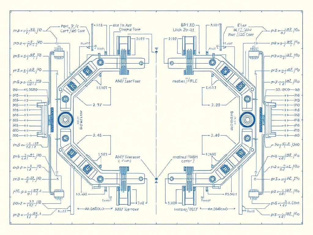 A technical blueprint of a robotic control loop with mathema